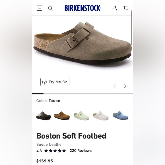 Birkenstocks Suede Slip-On Clogs with Buckle - Picture 5 of 9